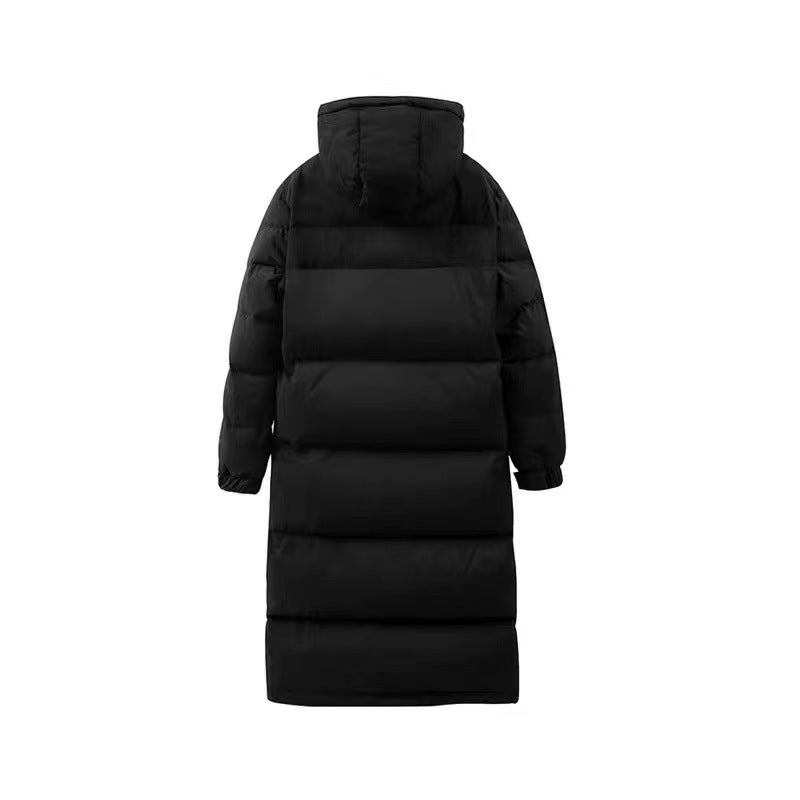 Men And Women Couple Extended Over-the-knee Winter Thickened White Duck Down Coat